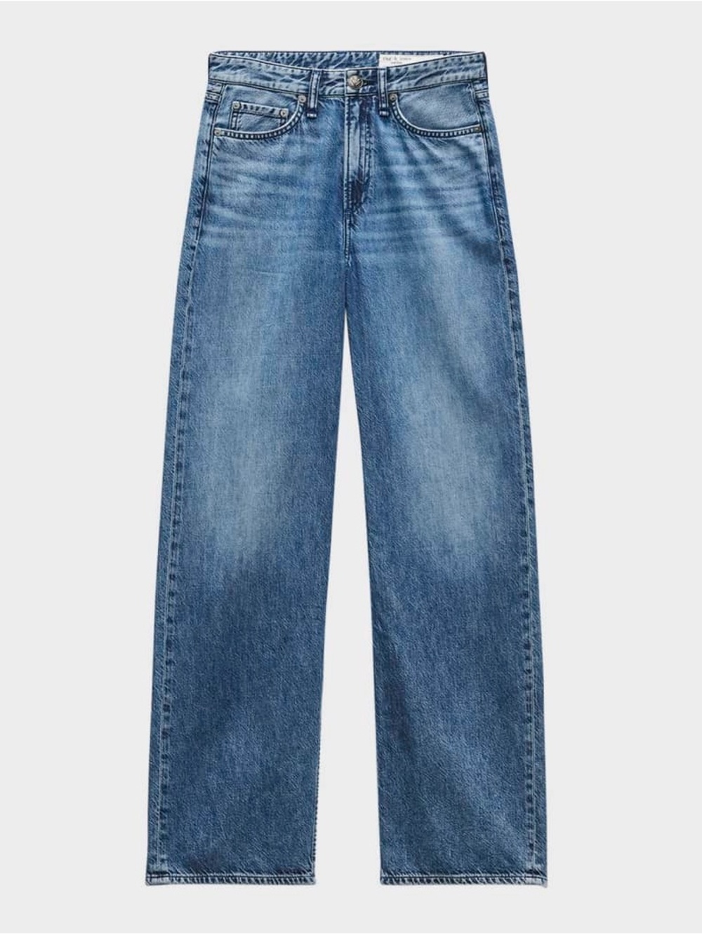 rag & bone Light Blue Wide Leg Jeans - 28 - Picture 1 of 6